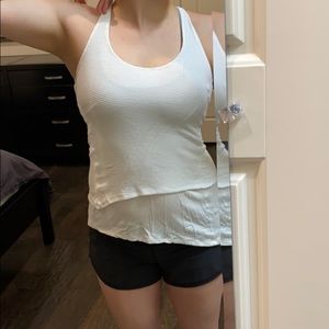 White House Black Market Waffle Tank White XXS